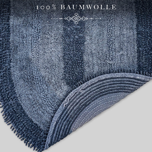 Bonny Home Macoroni Anthrazit 2er-Set Badematten aus Baumwolle