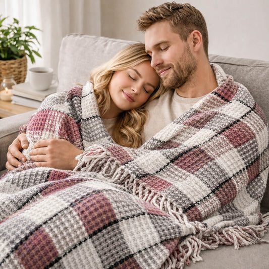Bonny Home Schottische Decke Rose, Doppelgrösse, 180 x 220 cm, aus Baumwolle