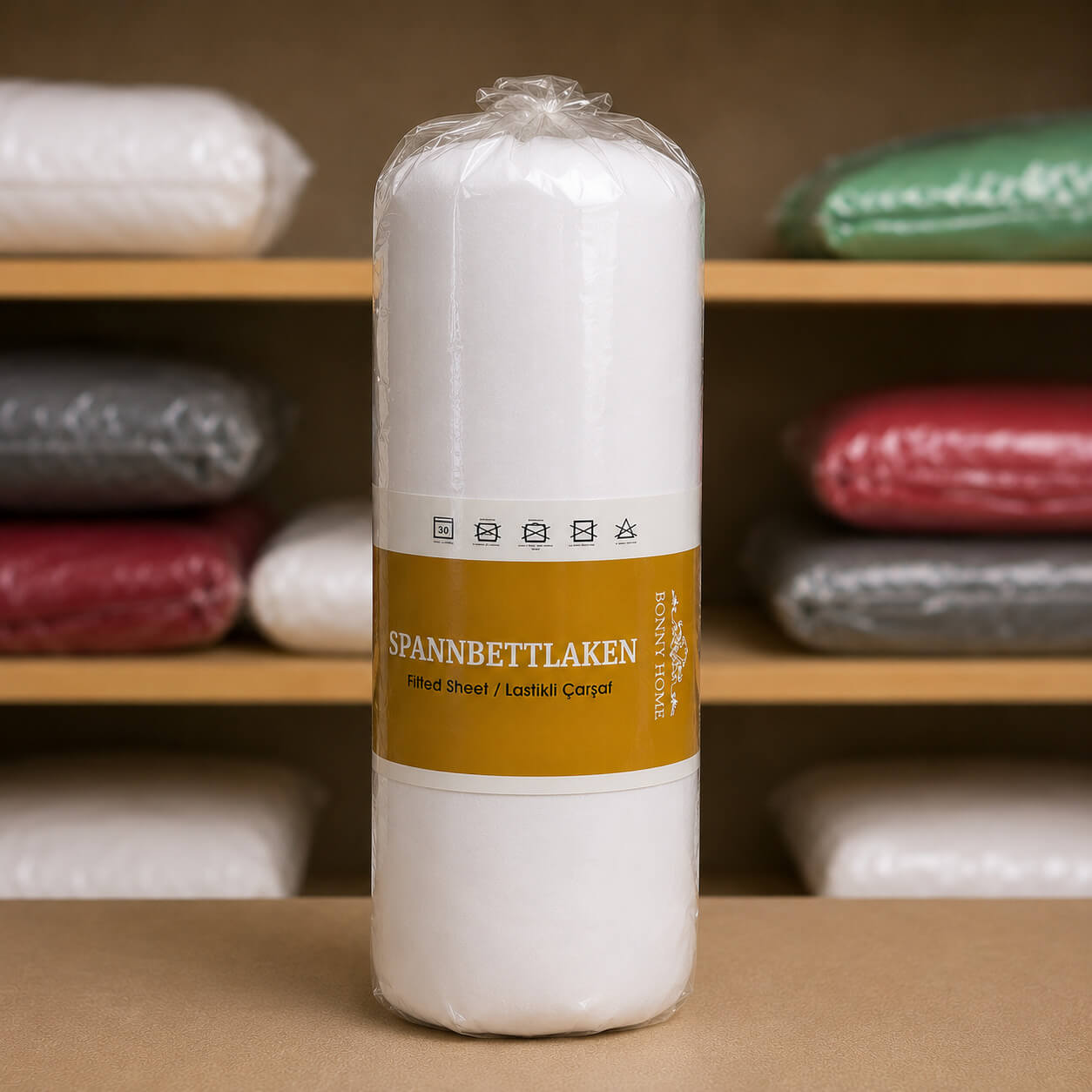 Bonny Home Spannbettlaken Weiss – 100 % Baumwolle – Für Einzel- und Doppelbett