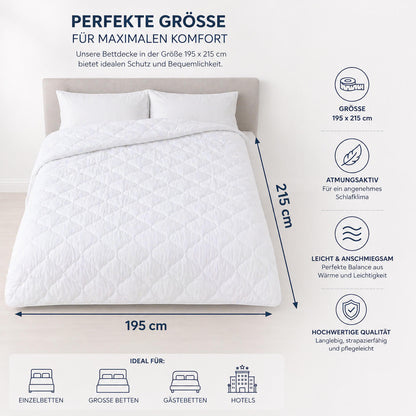 Bonny Home Mikrofaser-Doppelbettdecke 195 x 215 cm