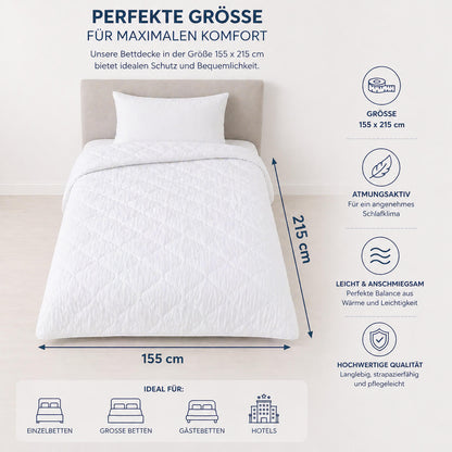 Bonny Home Mikrofaser-Einzelbettdecke 155 × 215 cm