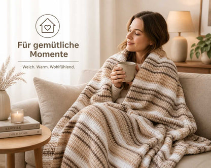 Bonny Home Evium Decke Braun 180x220 cm Baumwolle – 4 Jahreszeiten