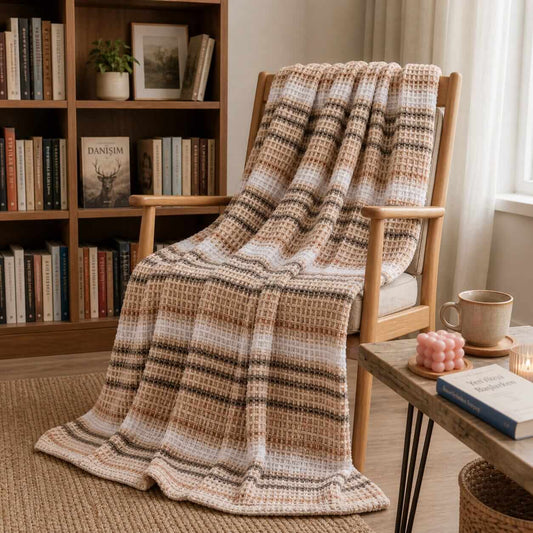 Bonny Home Evium Decke Braun 180x220 cm Baumwolle – 4 Jahreszeiten
