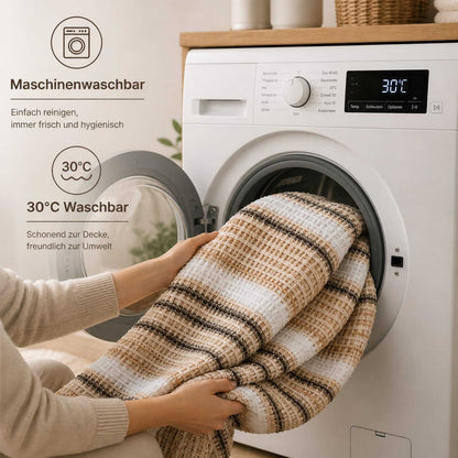 Bonny Home Evium Decke Braun 180x220 cm Baumwolle – 4 Jahreszeiten