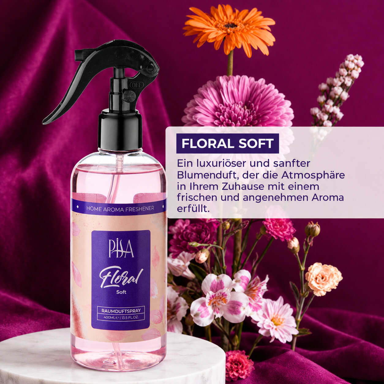Pisa Floral Soft Raumspray 400 ml Raumduft