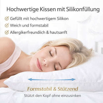 Bonny Home 50x70 cm Silikon Kissen 1.000 g - 2 Stück
