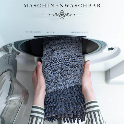 Bonny Home Macoroni Anthrazit 2er-Set Badematten aus Baumwolle