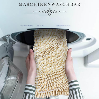 Bonny Home Macoroni Beige 2er-Set Badematten aus Baumwolle