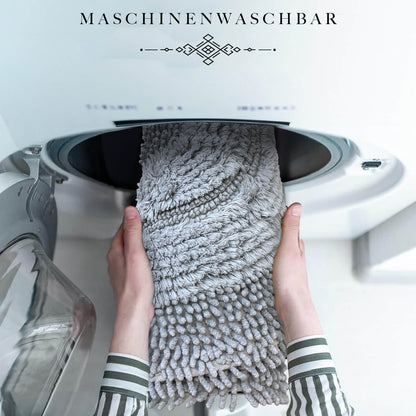 Bonny Home Macoroni Grau 2er-Set Badematten aus Baumwolle