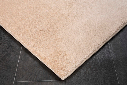 Relax Beige Teppich fuer Wohnzimmer, Zimmer und Flur – Rutschfeste Unterseite, Maschinenwaschbar, Laeufer