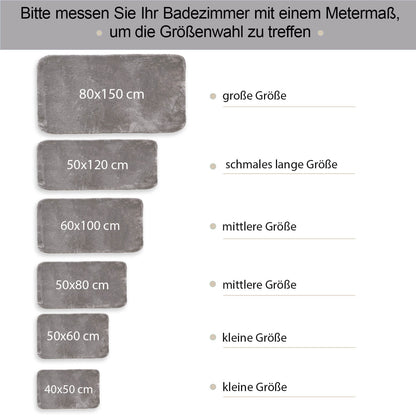 Relax Braun 2er Set Badematte Rutschfeste Badematte mit Plüschoberfläche