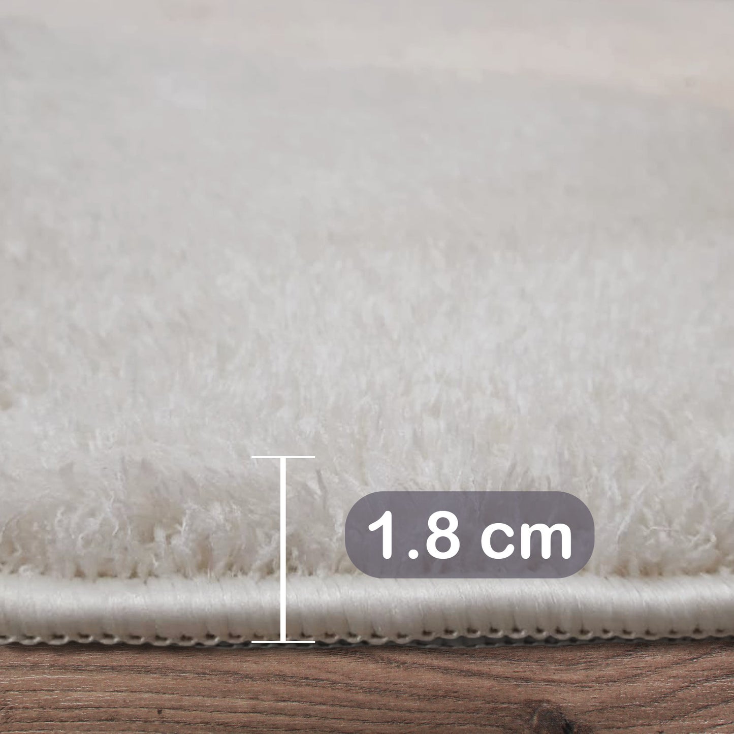 Relax Creme Teppich fuer Wohnzimmer, Zimmer und Flur – Rutschfeste Unterseite, Maschinenwaschbar, Laeufer