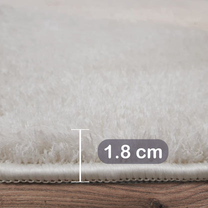 Relax Creme Teppich fuer Wohnzimmer, Zimmer und Flur – Rutschfeste Unterseite, Maschinenwaschbar, Laeufer