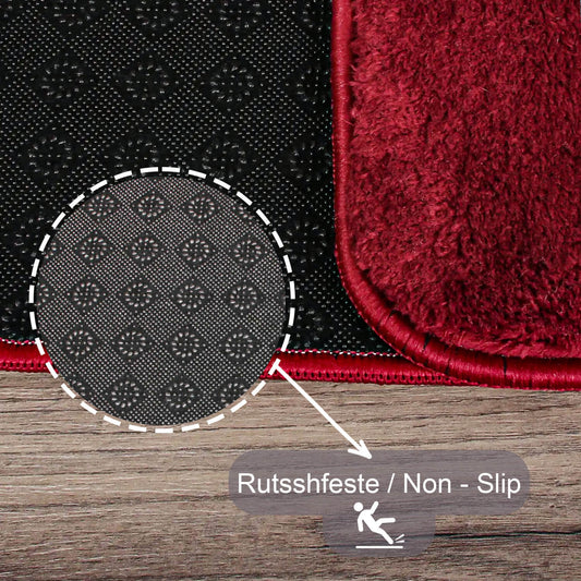 Relax Pflaume Teppich fuer Wohnzimmer, Zimmer und Flur – Rutschfeste Unterseite, Maschinenwaschbar, Laeufer