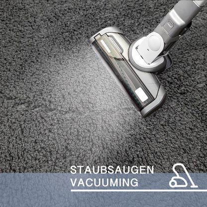 Rixos Schwarz 2er Set Badematte Rutschfeste Badvorleger mit Ledersohle