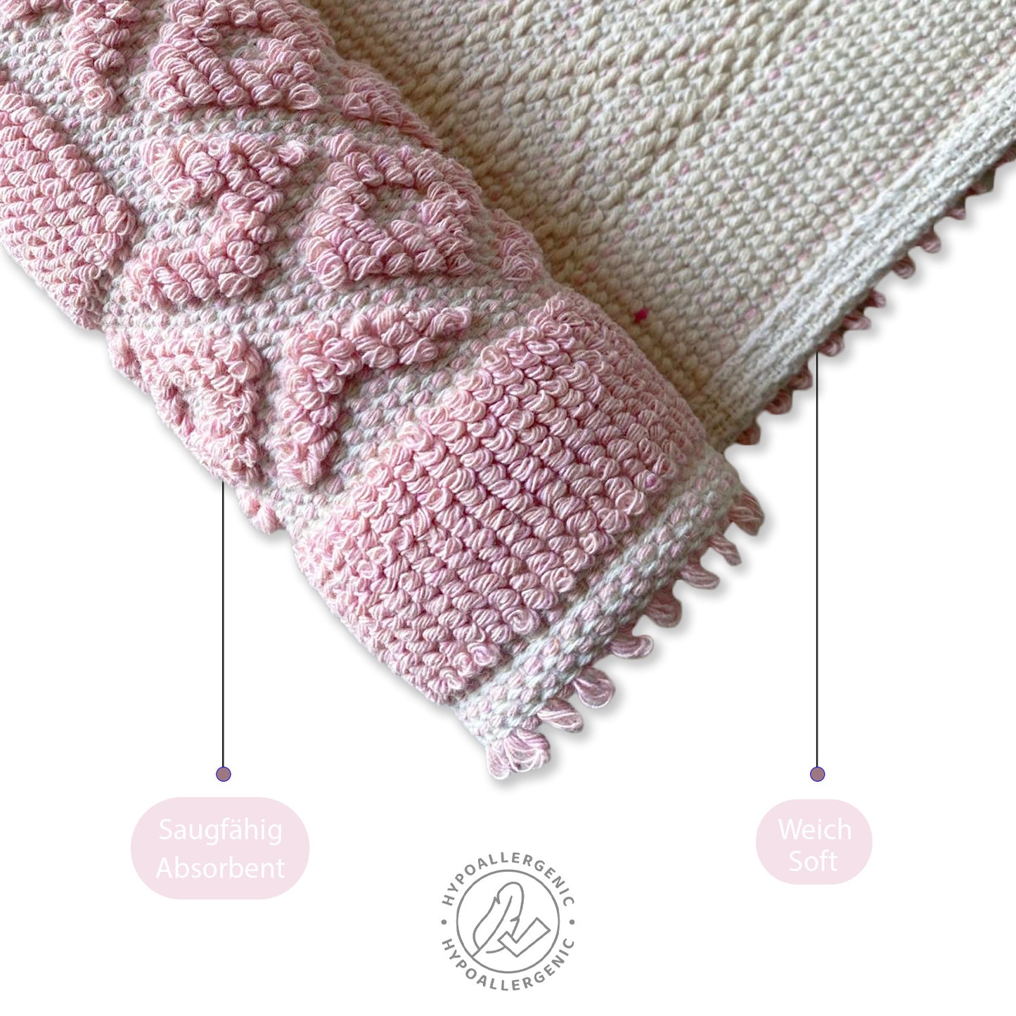 Bonny Home Soffy Rosa & Rosa 2er Pack Badematte