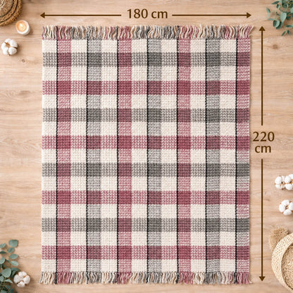 Bonny Home Schottische Decke Rose, Doppelgrösse, 180 x 220 cm, aus Baumwolle