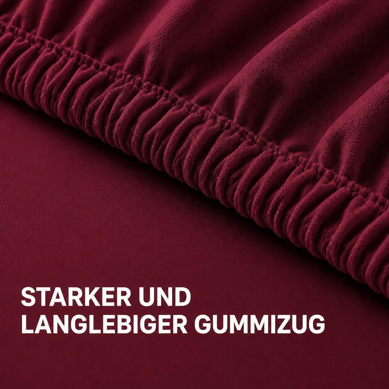 Bonny Home Spannbettlaken Burgundy – 100 % Baumwolle – Für Einzel- und Doppelbett