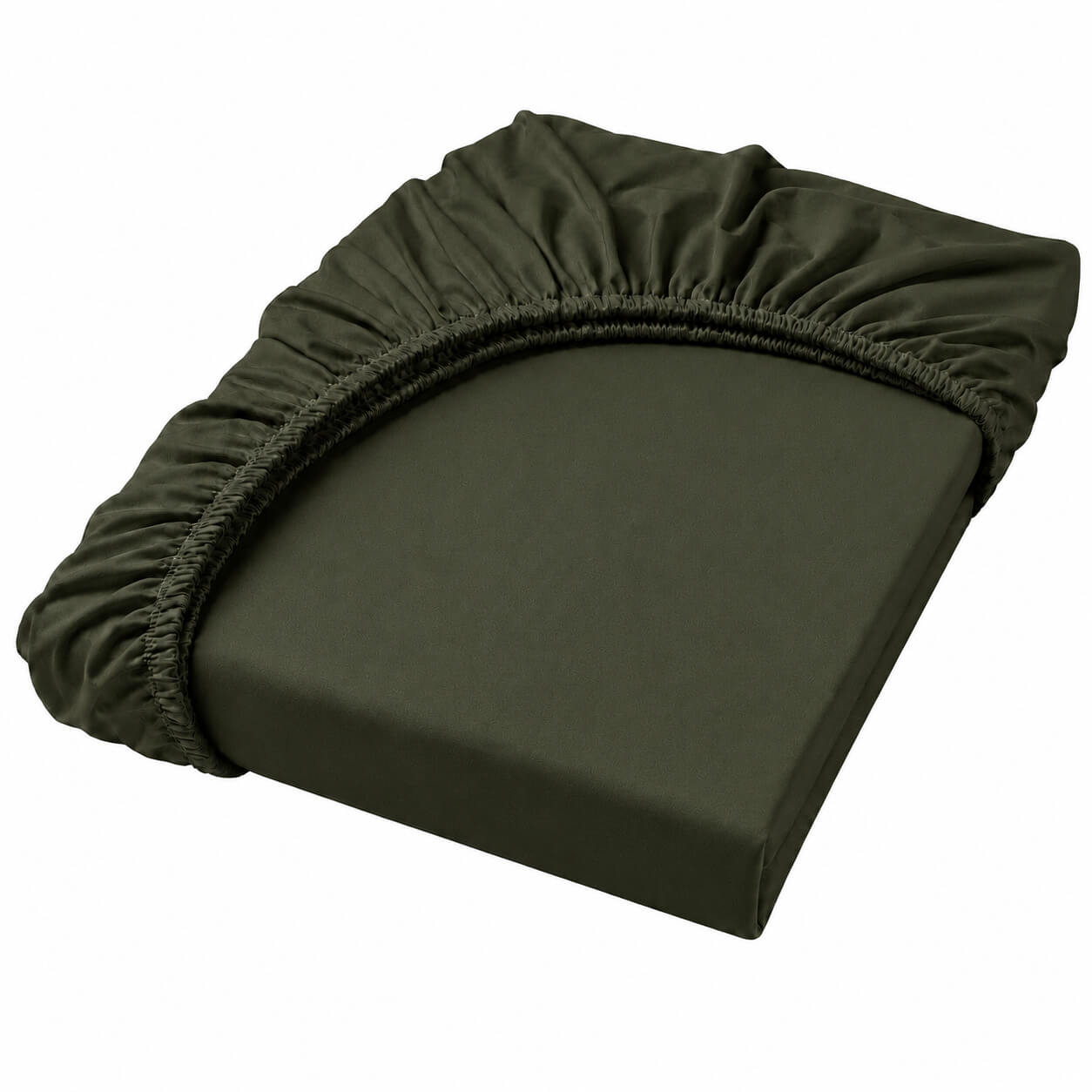 Bonny Home Spannbettlaken Grün – 100 % Baumwolle – Für Einzel- und Doppelbett