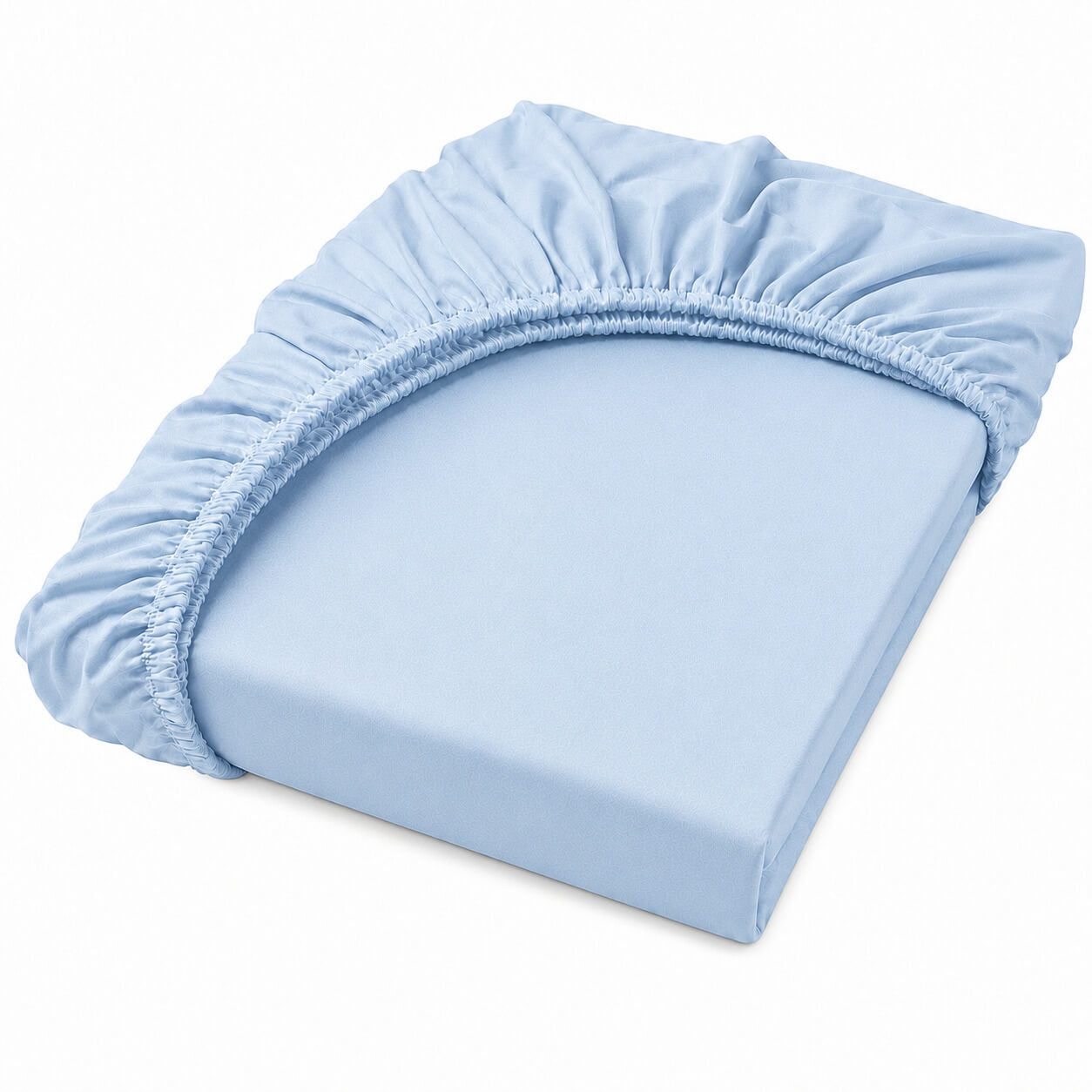 Bonny Home Spannbettlaken Hellblau – 100 % Baumwolle – Für Einzel- und Doppelbett