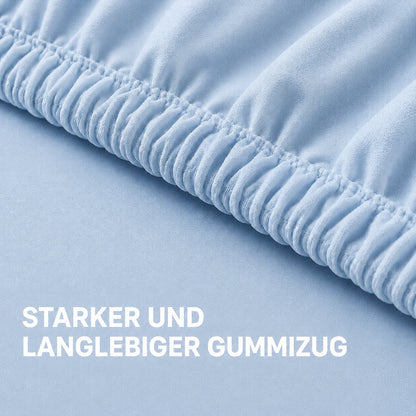 Bonny Home Spannbettlaken Hellblau – 100 % Baumwolle – Für Einzel- und Doppelbett