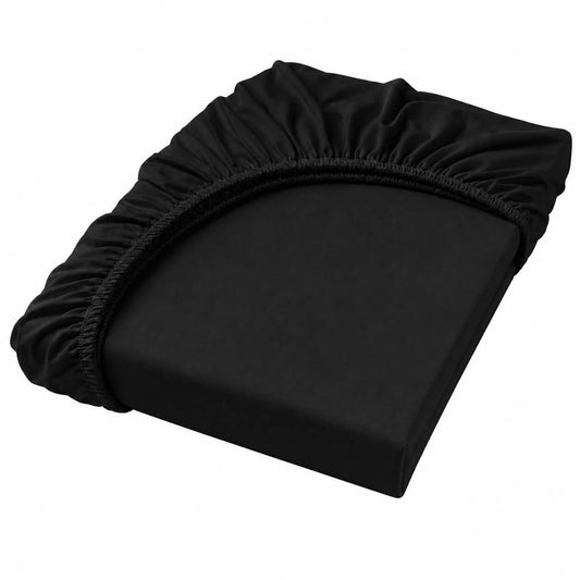 Bonny Home Spannbettlaken Schwarz – 100 % Baumwolle – Für Einzel- und Doppelbett