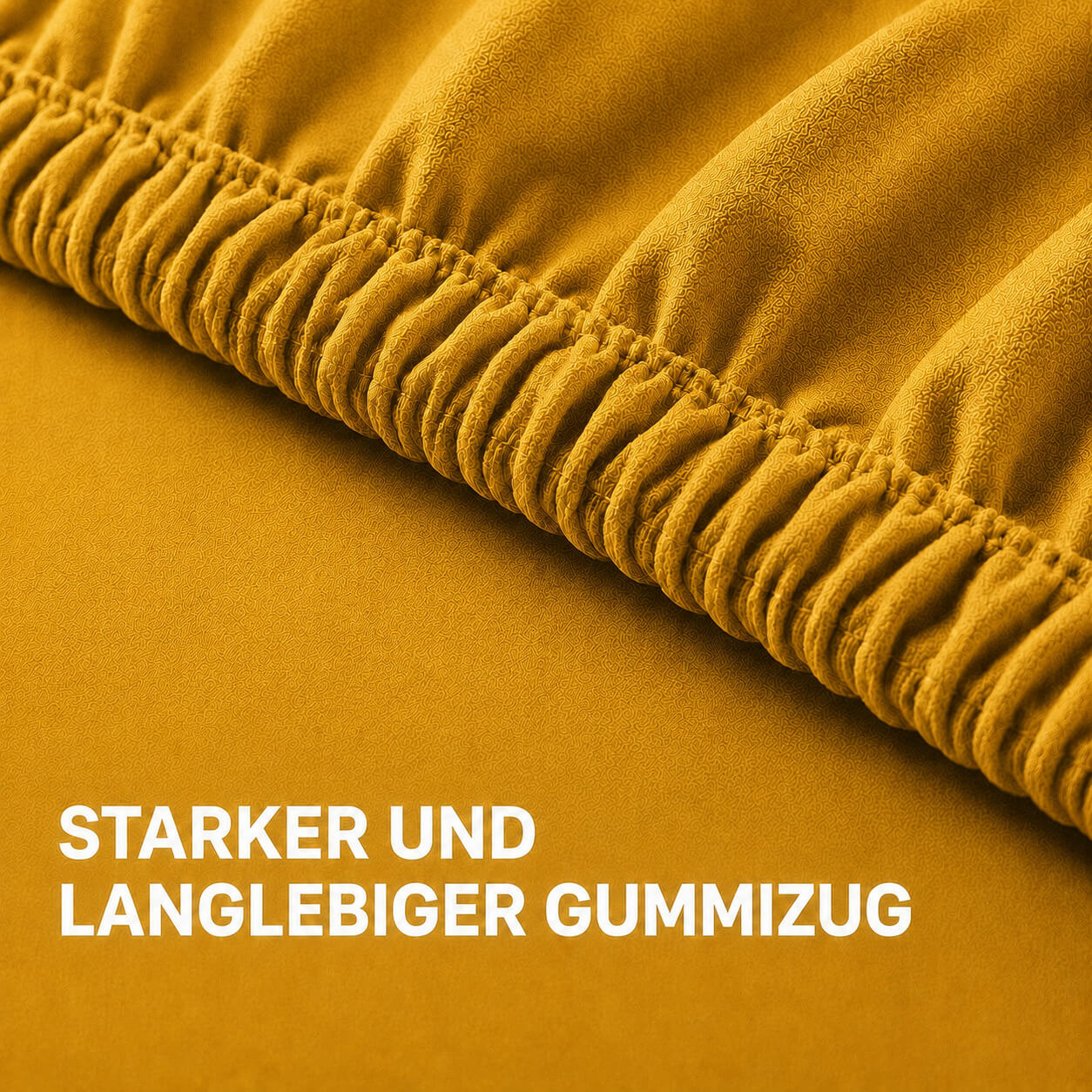 Bonny Home Spannbettlaken Senfgelb – 100 % Baumwolle – Für Einzel- und Doppelbett