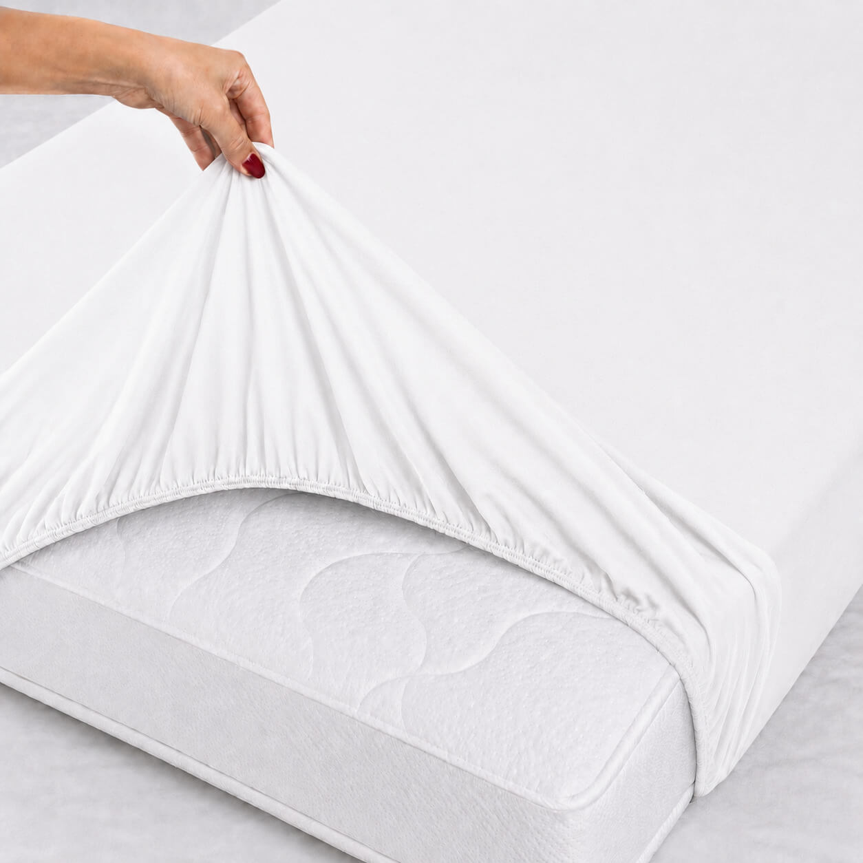 Bonny Home Spannbettlaken Weiss – 100 % Baumwolle – Für Einzel- und Doppelbett