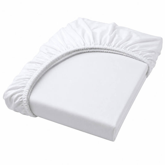 Bonny Home Spannbettlaken Weiss – 100 % Baumwolle – Für Einzel- und Doppelbett