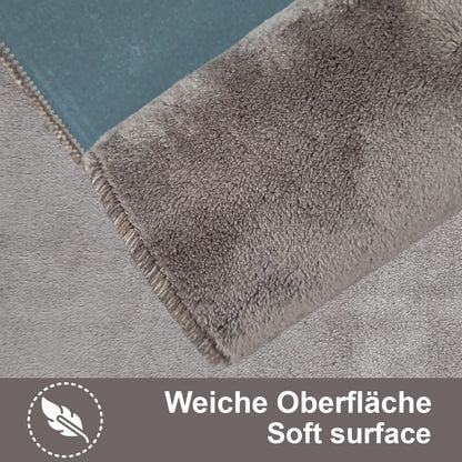 Bonny Home Unicolor Braun 3er Set Badematten – Rutschfeste Badvorleger mit Ledersohle