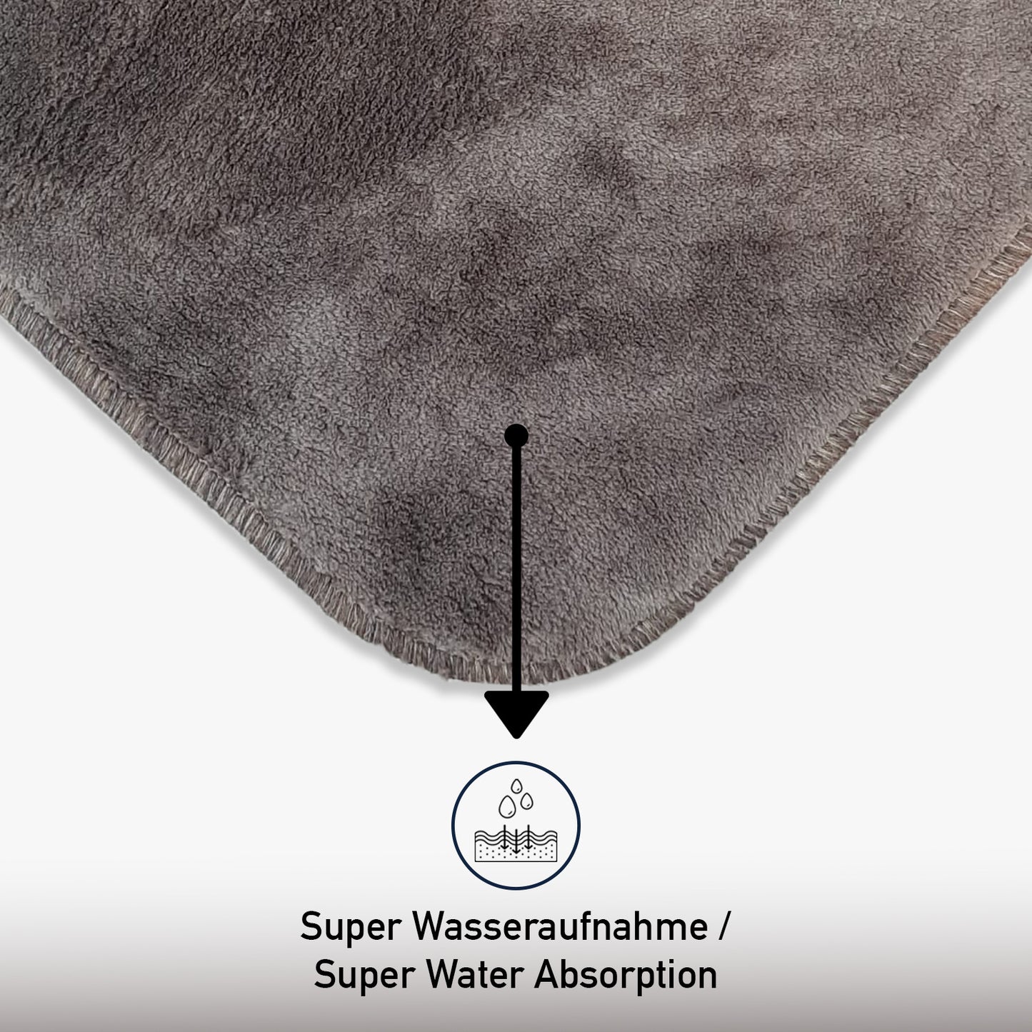 Bonny Home Unicolor Braun 3er Set Badematten – Rutschfeste Badvorleger mit Ledersohle