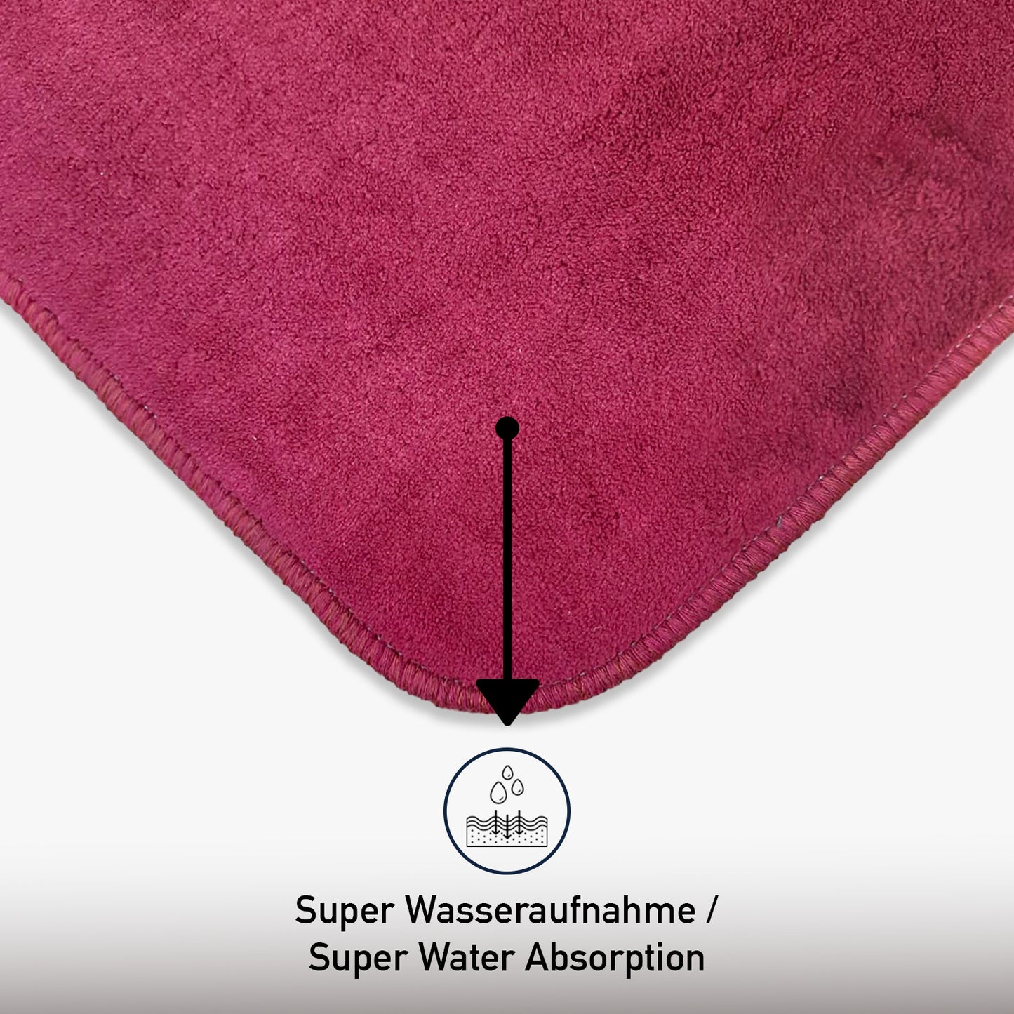 Bonny Home Unicolor Pflaume 3er Set Badematten – Rutschfeste Badvorleger mit Ledersohle