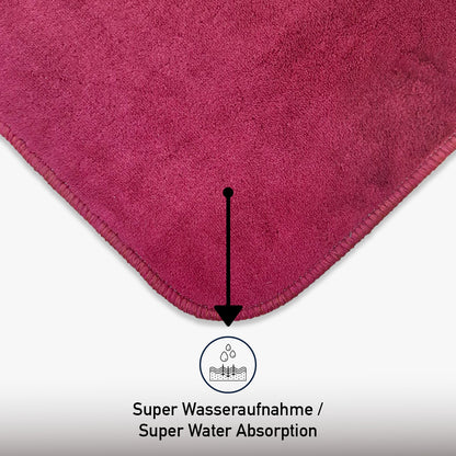 Bonny Home Unicolor Pflaume 3er Set Badematten – Rutschfeste Badvorleger mit Ledersohle