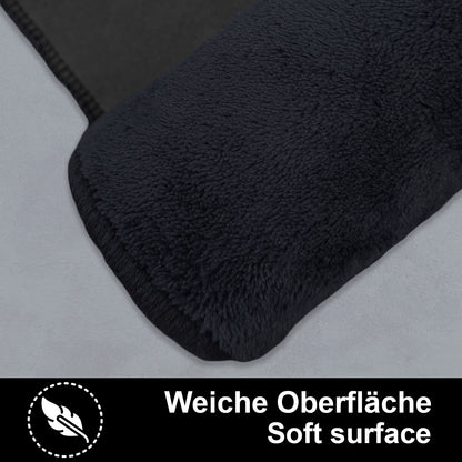 Bonny Home Unicolor Schwarz 3er Set Badematten – Rutschfeste Badvorleger mit Ledersohle
