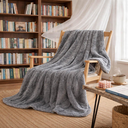 Bonny Home Welsoft Decke Anthrazit, Doppelgrösse, 185 x 220 cm