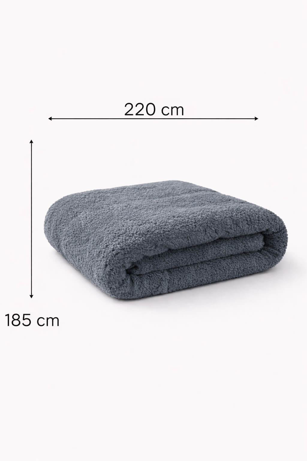 Bonny Home Welsoft Decke Anthrazit, Doppelgrösse, 185 x 220 cm