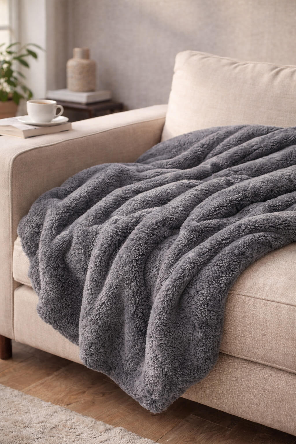 Bonny Home Welsoft Decke Anthrazit, Doppelgrösse, 185 x 220 cm