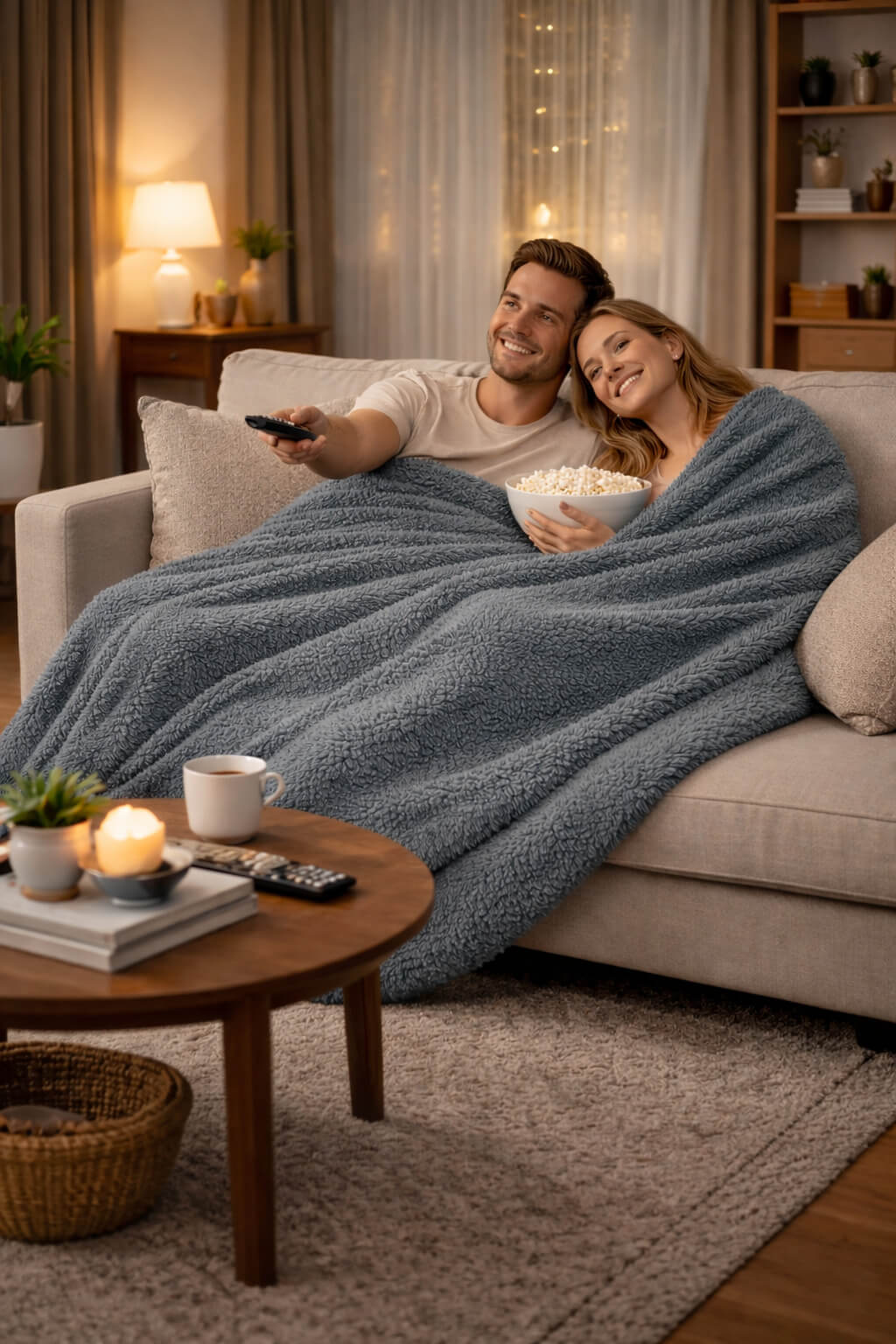 Bonny Home Welsoft Decke Anthrazit, Doppelgrösse, 185 x 220 cm