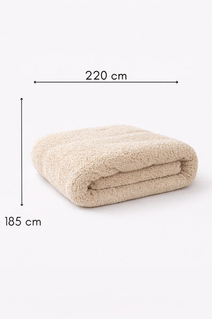 Bonny Home Welsoft Decke Beige, Doppelgrösse, 185 x 220 cm