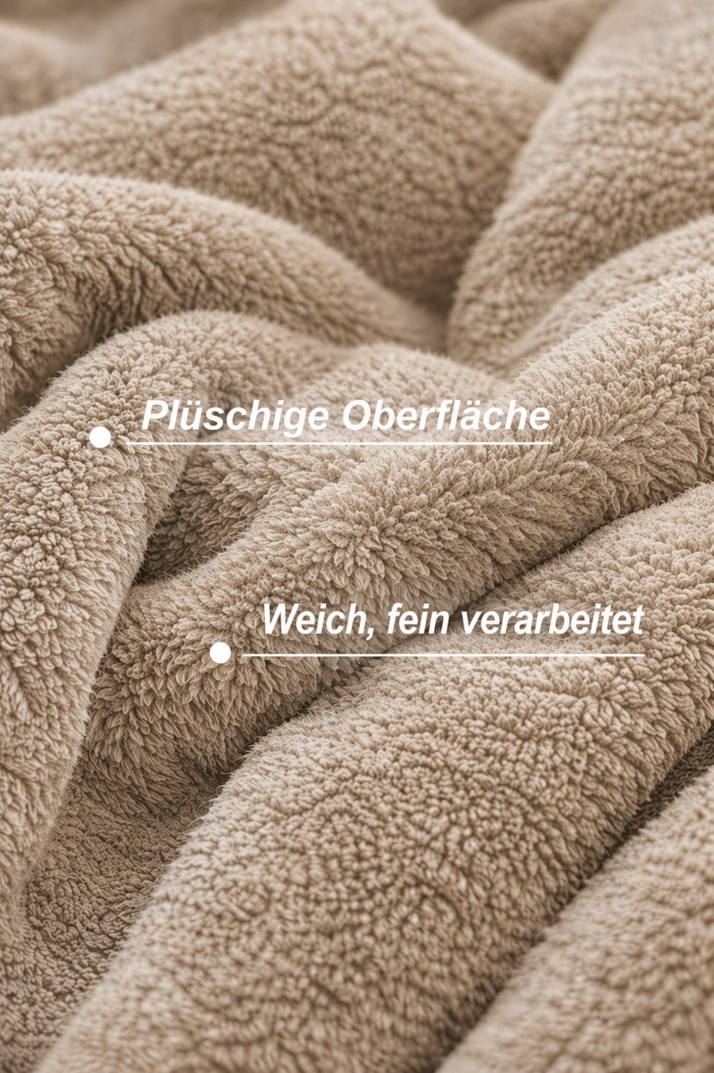 Bonny Home Welsoft Decke Beige, Doppelgrösse, 185 x 220 cm