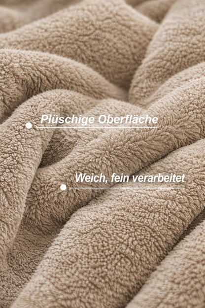 Bonny Home Welsoft Decke Beige, Doppelgrösse, 185 x 220 cm