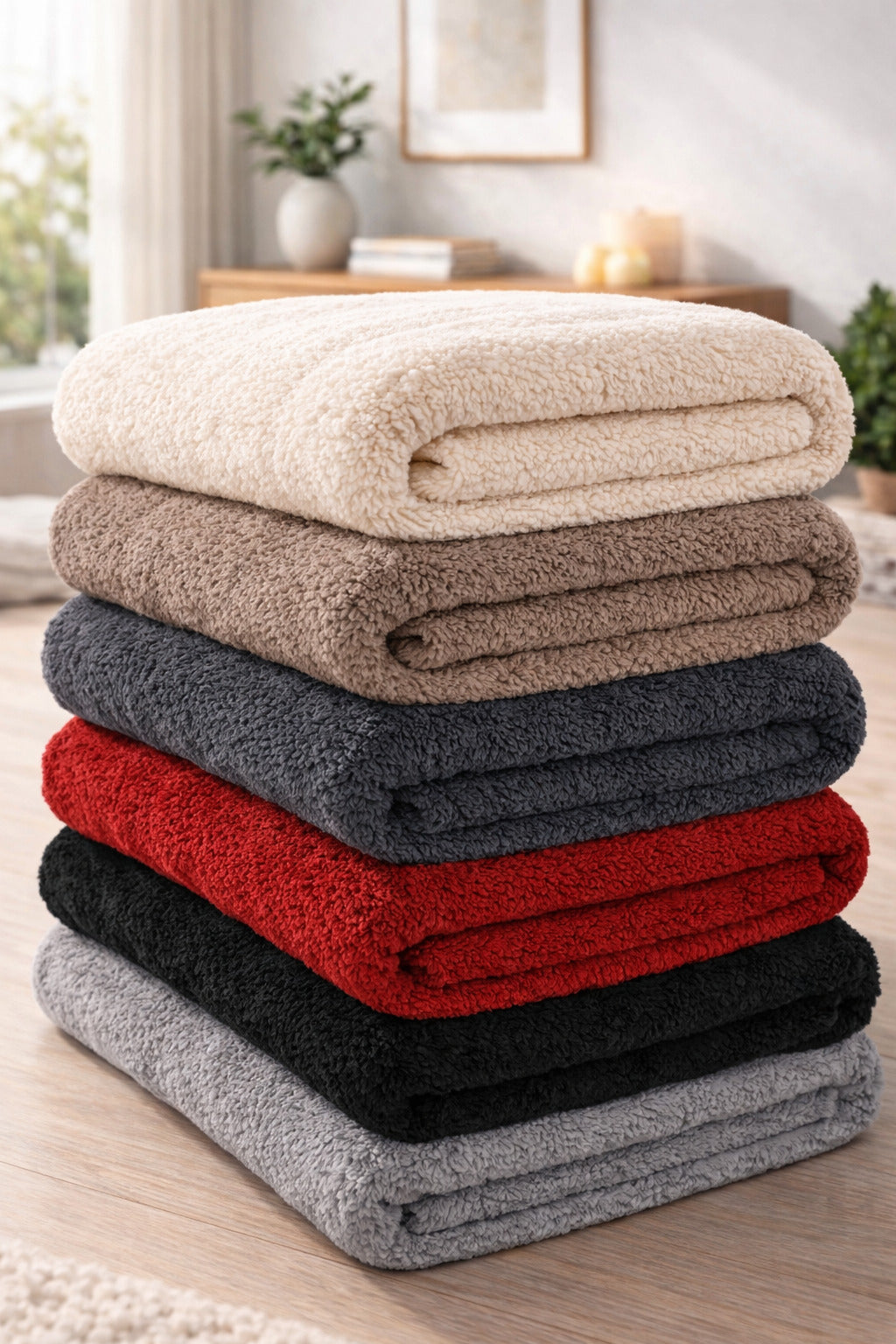 Bonny Home Welsoft Decke Beige, Doppelgrösse, 185 x 220 cm