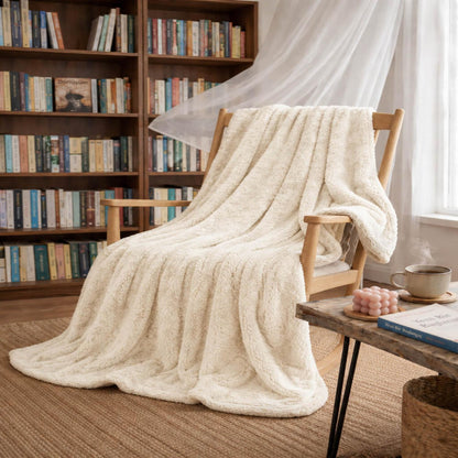 Bonny Home Welsoft Decke Creme, Doppelgrösse, 185 x 220 cm