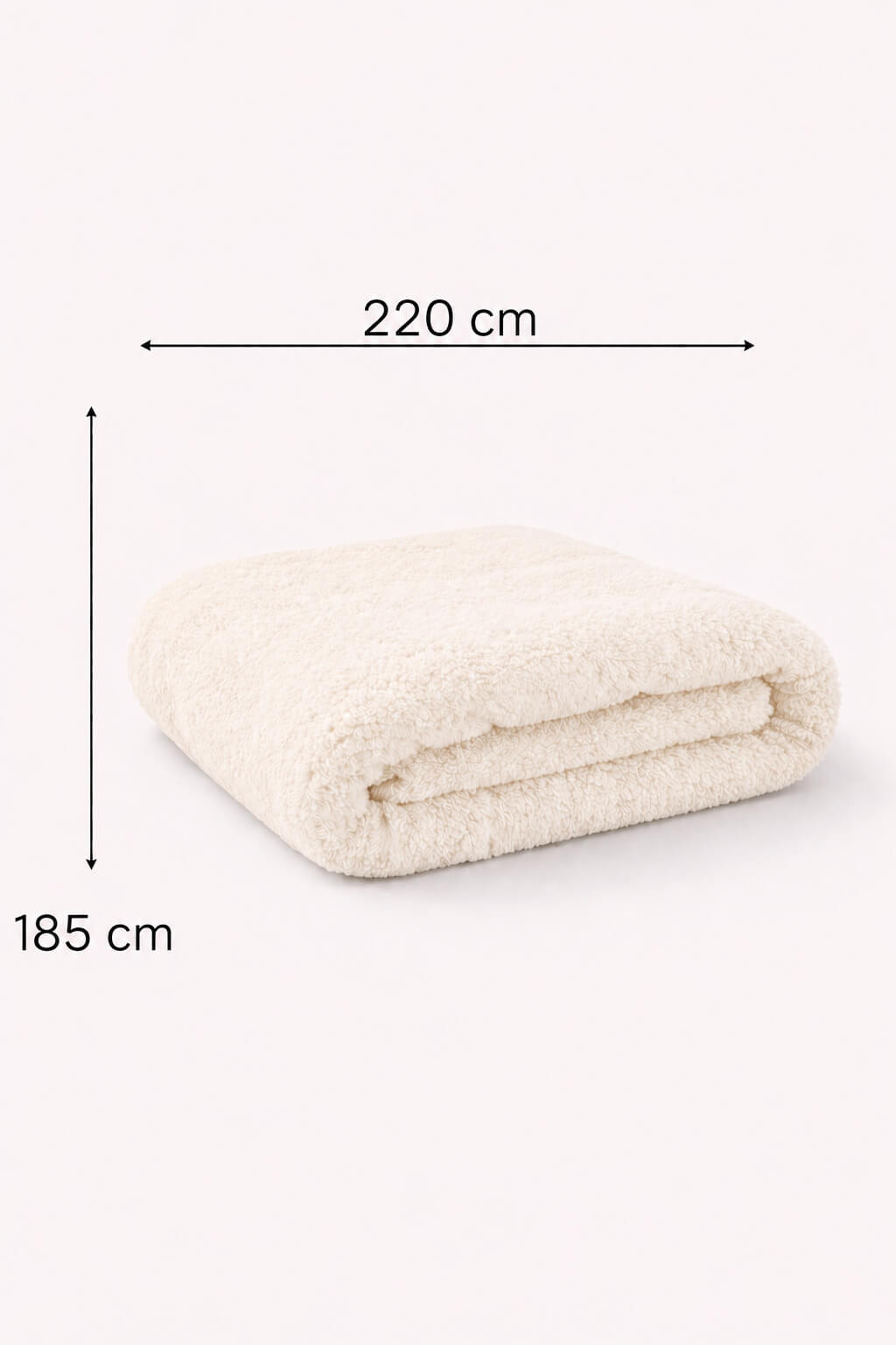 Bonny Home Welsoft Decke Creme, Doppelgrösse, 185 x 220 cm