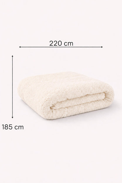 Bonny Home Welsoft Decke Creme, Doppelgrösse, 185 x 220 cm