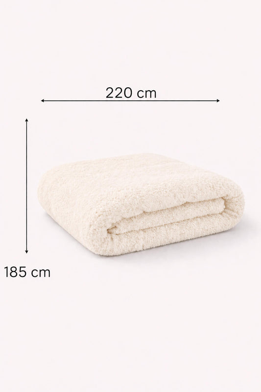 Bonny Home Welsoft Decke Creme, Doppelgrösse, 185 x 220 cm