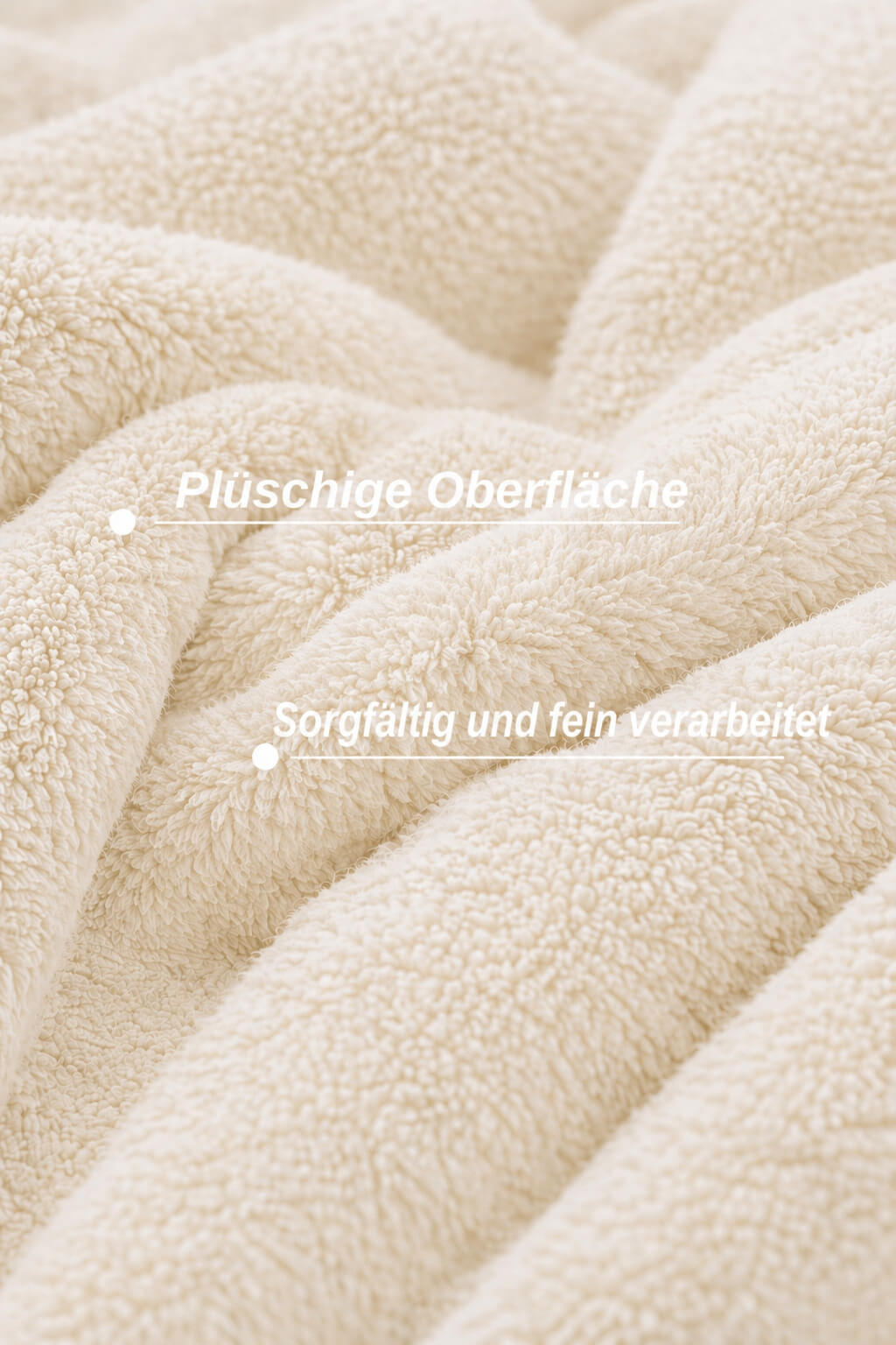 Bonny Home Welsoft Decke Creme, Doppelgrösse, 185 x 220 cm