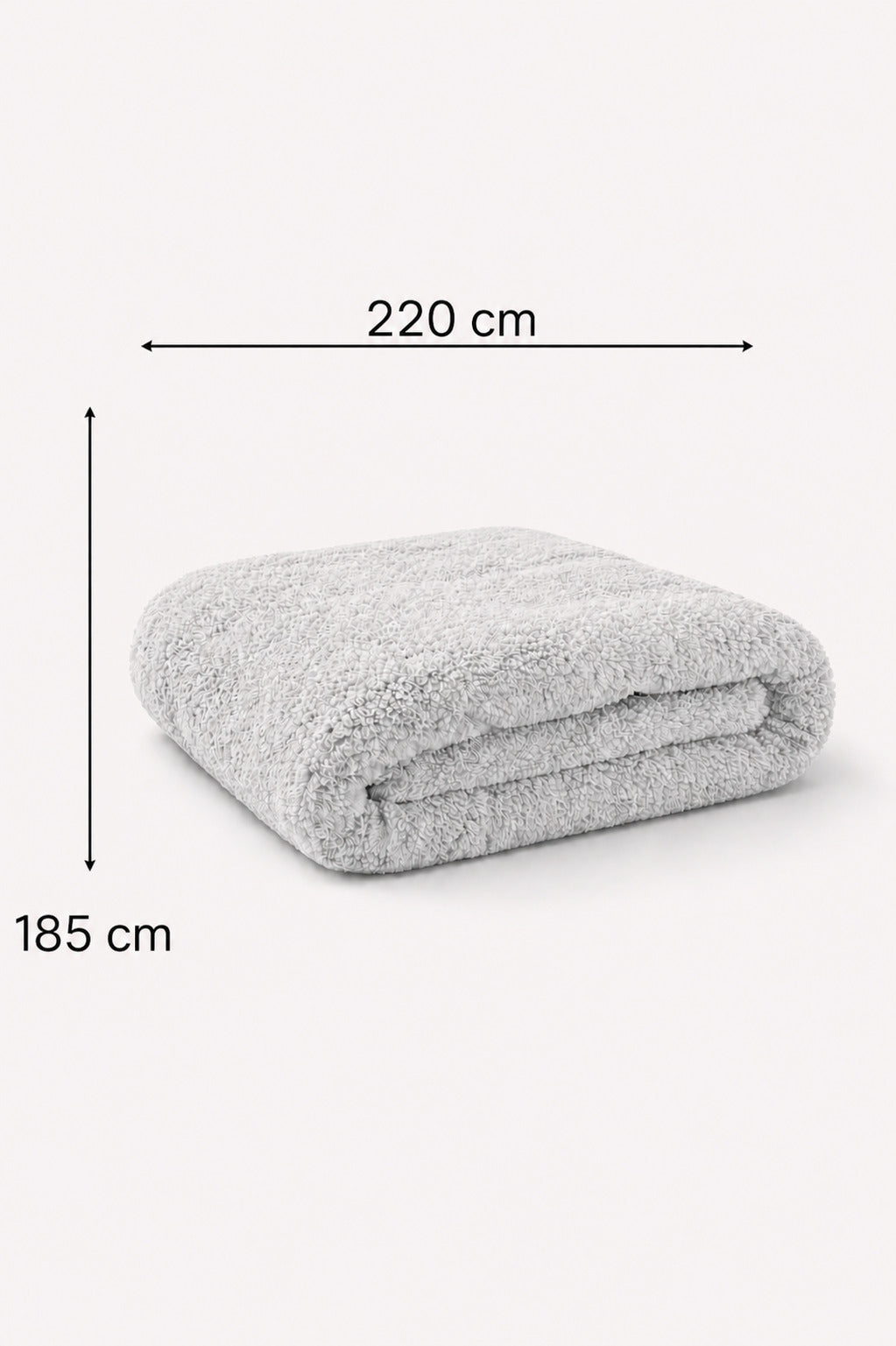 Bonny Home Welsoft Decke Grau, Doppelgrösse, 185 x 220 cm