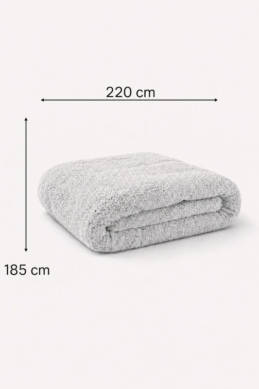Bonny Home Welsoft Decke Grau, Doppelgrösse, 185 x 220 cm