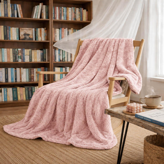 Bonny Home Welsoft Decke Rosa, Doppelgrösse, 185 x 220 cm